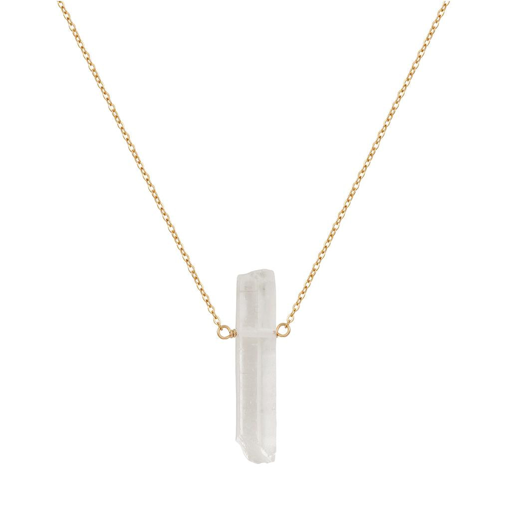 Gara Danielle Quartz Point 14k gold-filled necklace