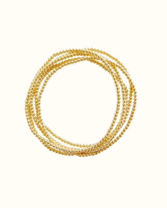 Gara Danielle Elastic Bracelet With 14k Gold-Filled 2mm Beads