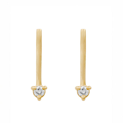 Gara Danielle 14k Gold Arrow Diamond Earring