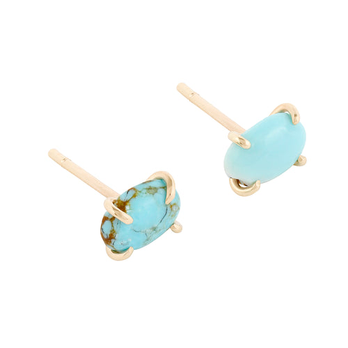 Gara Danielle 14k Gold and Natural Turquoise Earrings